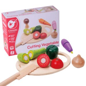 Classic World - Pretend & Play - Cutting Vegetable - 9pcs - Image 1