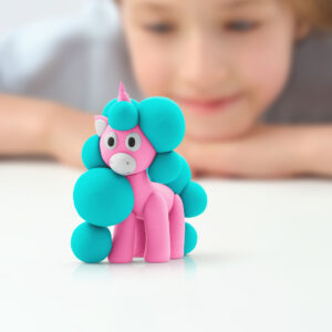 Hey Clay - Modelling Air-Dry Clay with Fun Interactive App - Brighty, Cloudy, Sparky, Series Rainbow Unicorns, 6 cans - Image 3