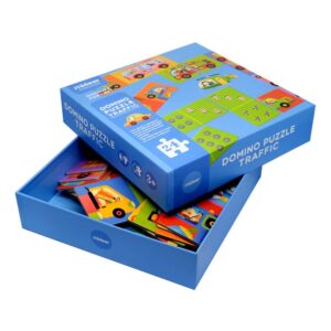 Mideer - 2-in-1 Domino Puzzle Game - Traffic - 24pcs - Image 1