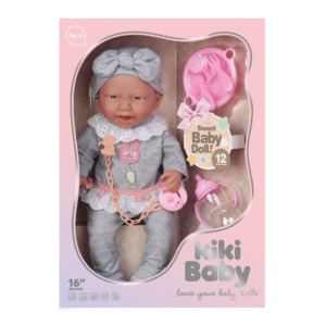 Baby Doll with Vinyl Body, 12 Sounds, Cute Outfit & Accessories - 40cm - Image 1
