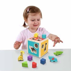TookyToy - Animal Shape Sorter with Wooden Blocks - Image 3