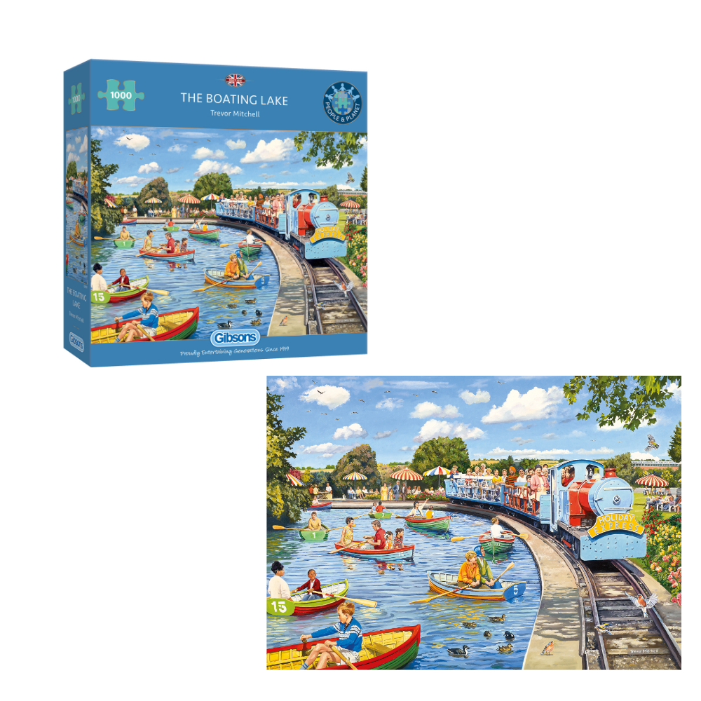 Gibsons - The Boating Lake - 1000 Piece Jigsaw Puzzle - BrainPlay