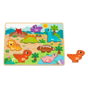 hi Pando - Chunky Wooden Puzzle - Dinosaur - 8pcs - Image 4