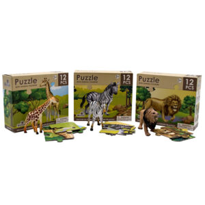 National Geographic - Puzzles with Toy Set - 3 Puzzles and 3 Fig - Image 4