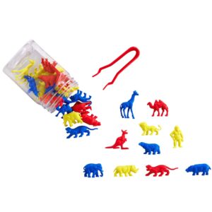 EDX Education - Counters - Wild Animal - 3 Colours with Tweezer - 30pcs - Jar - Image 4