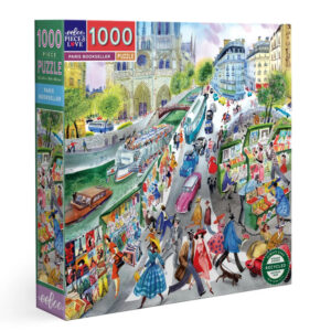 eeBoo - Paris Bookseller 1000 Piece Square Puzzle - Image 2
