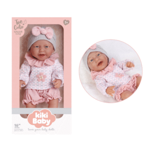 Baby Doll with Pink Clothing & Accessories - Vinyl Body - 40 cm - Image 1