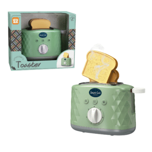 Pretend & Play Pop-Up Toaster Set with Timer - Green - Image 4