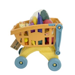 Mingli Toys - Pretend & Play - Shopping Trolley & Play Food Set - Eco-friendly - 22 Pieces - Image 1
