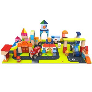 TopBright - Wooden Building Blocks - City - 126 Pieces - Image 3