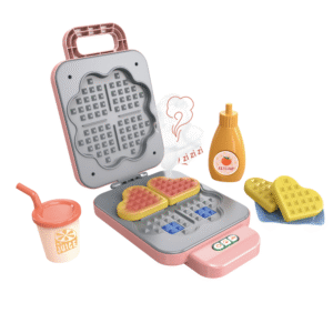 Pretend & Play Waffle Set with Lights, Sound & Colour Changing Food - Pink - Image 3