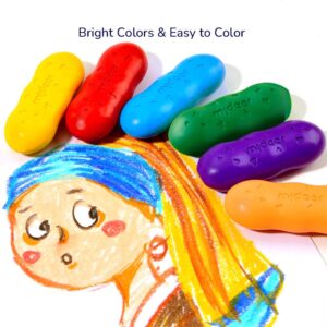 Mideer - Pea Beeswax Crayons - 8 Colours - Image 3