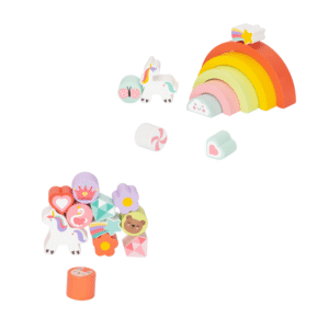 hi Pando - Wooden Balance Stacker - Unicorn Themed - 21pcs - Image 2