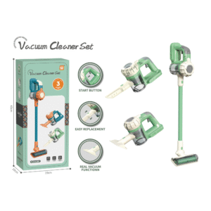 Pretend & Play Vacuum Cleaner with Suction Power & Sound Effects - Green - Image 3