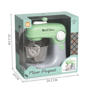 Pretend & Play Stand Mixer - Rotating Baking Set - Green - Image 2