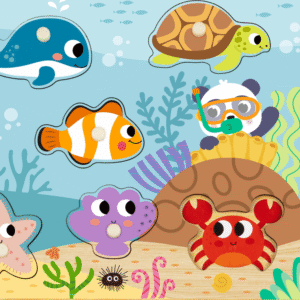 hi Pando - Ocean Themed Animal Puzzle - 8pcs - Image 4
