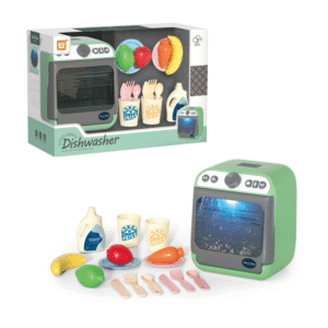 Pretend & Play Dishwasher Set with Sound, Lights & Accessories - Green - Image 5