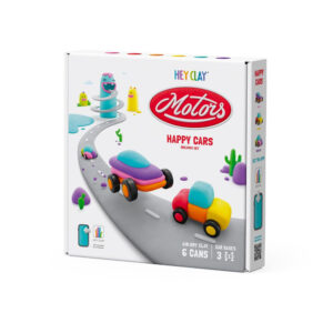 Hey Clay - Modelling Air-Dry Clay with Fun Interactive App - Happy Cars, series Motors, 6 cans - Image 5