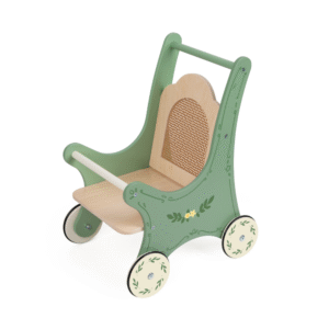 Classic World - Pretend & Play - Vintage Wooden Doll Stroller - Image 2