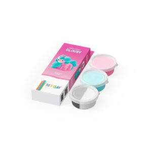 Hey Clay - Modelling Air-Dry Clay with Fun Interactive App - Cloudy, Series Rainbow Unicorns, 3 cans - Image 4