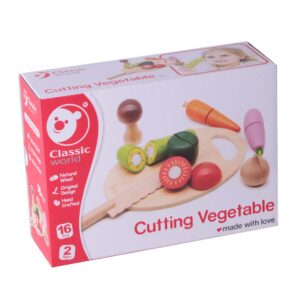 Classic World - Pretend & Play - Cutting Vegetable - 9pcs - Image 3