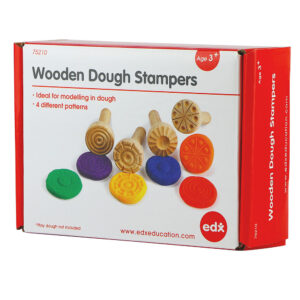EDX Education - Dough Stamp Set Wood 4pc - Image 5