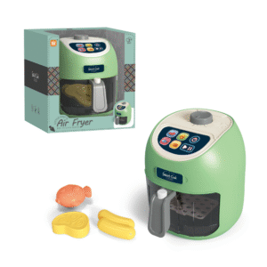 Pretend & Play Air Fryer with Light, Sound & Colour Changing Food - Green - Image 3