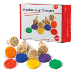 EDX Education - Dough Stamp Set Wood 4pc - Image 1