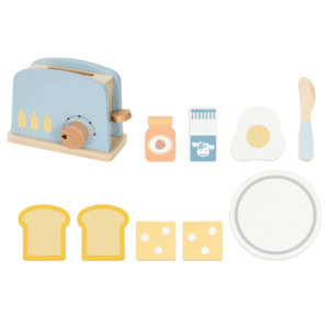 hi Pando - Pretend & Play - Wooden Toaster Breakfast Set - 10pcs - Image 3