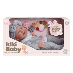 Baby Doll with Vinyl Body, Pacifier & Rattle - 40cm - Image 1