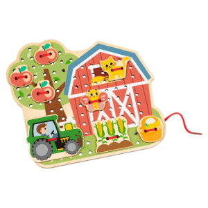hi Pando - Wooden Threading Board - Farm Themed - 23pcs - Image 5