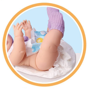 Baby Doll with Blue Clothing, Potty & Accessories - Vinyl Body - 38cm - Image 3