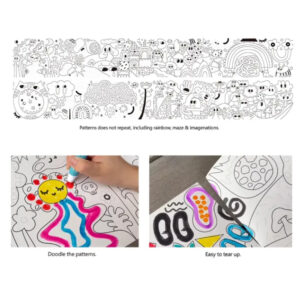 TookyToy - 2-in-1 Dot Art Painting Kit and Colouring Roll: 10 Colours - Image 5