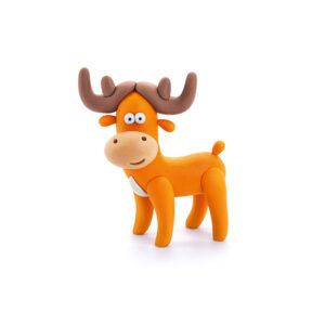 Hey Clay - Modelling Air-Dry Clay with Fun Interactive App - Deer, series Forest Animals, 3 cans - Image 3