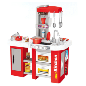 Cogo - Pretend & Play Kitchen Set with Light & Sound Effects - Red - 53 Pieces - Image 5