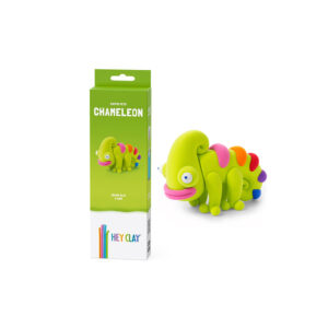 Hey Clay - Modelling Air-Dry Clay with Fun Interactive App - Chameleon, Series Exotic Pets, 3 cans - Image 1