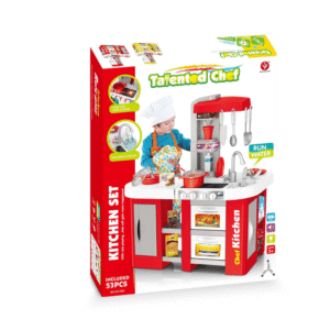 Cogo - Pretend & Play Kitchen Set with Light & Sound Effects - Red - 53 Pieces - Image 4