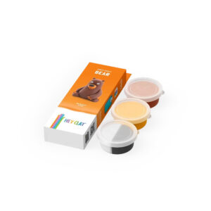 Hey Clay - Modelling Air-Dry Clay with Fun Interactive App - Bear, series Forest Animals, 3 cans - Image 4