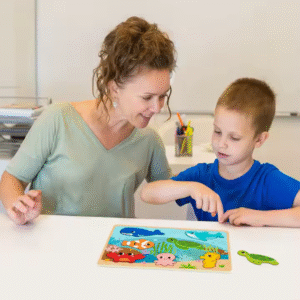 hi Pando - Chunky Wooden Puzzle - Sea Life - 8pcs - Image 3