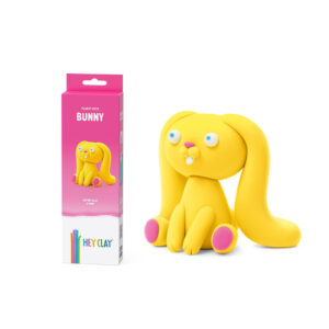 Hey Clay - Modelling Air-Dry Clay with Fun Interactive App - Bunny, series Fluffy Pets, 3 cans - Image 1