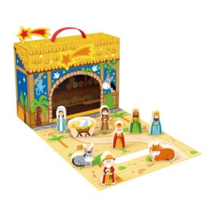 hi Pando - Nativity Scene - Wooden Christmas Story Play Box Set - Image 1