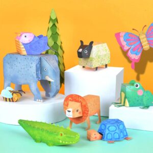 Mideer - 3D Animal Themed Origami Paper Craft Set - Image 4