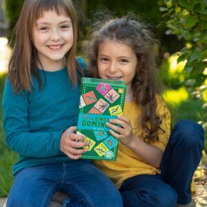 eeBoo - Giant Shiny Dinosaur Dominoes - Educational Game with Holographic Foil - Image 4