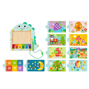 hi Pando - Magnetic Pegboard Maze with Activity Cards - 12pcs - Image 3
