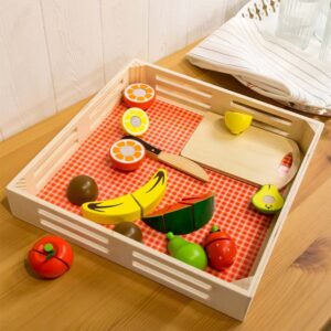 TookyToy - Pretend Play Wooden Cutting Fruit Toy Set - Image 5