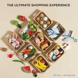 Le Toy Van - Pretend & Play - Wooden Farm Eggs Food Crate - 7 Pcs - Image 3