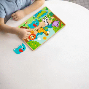 hi Pando - Chunky Wooden Puzzle - Wild Animals - 8pcs - Image 3