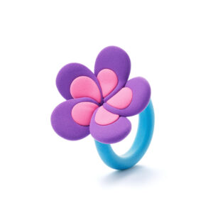 Hey Clay - Modelling Air-Dry Clay with Fun Interactive App - Flower Rings, series Bijou, 3 cans - Image 3