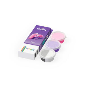 Hey Clay - Modelling Air-Dry Clay with Fun Interactive App - Brighty, Series Rainbow Unicorns, 3 cans - Image 4