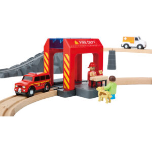 TookyToy - Wooden Train Set - Fire Rescue - Image 3